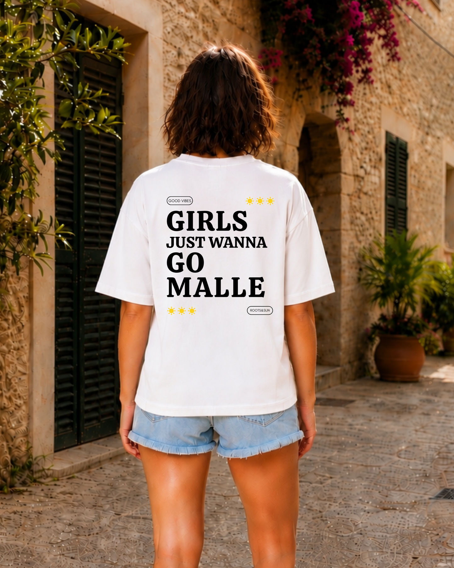 Girls just wanna go MALLE (Weiß/Schwarz)